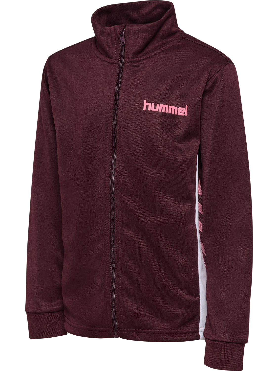 hmlJR CHEVRON ZIP JACKET, WINETASTING, packshot