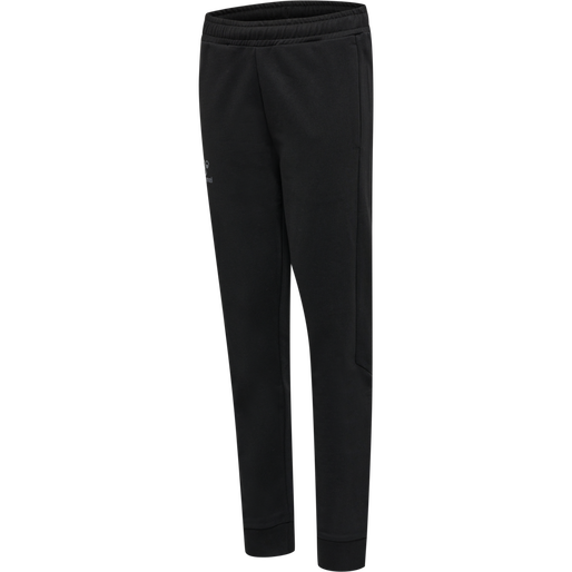 hmlOFFGRID COTTON PANTS KIDS, JET BLACK/FORGED IRON, packshot