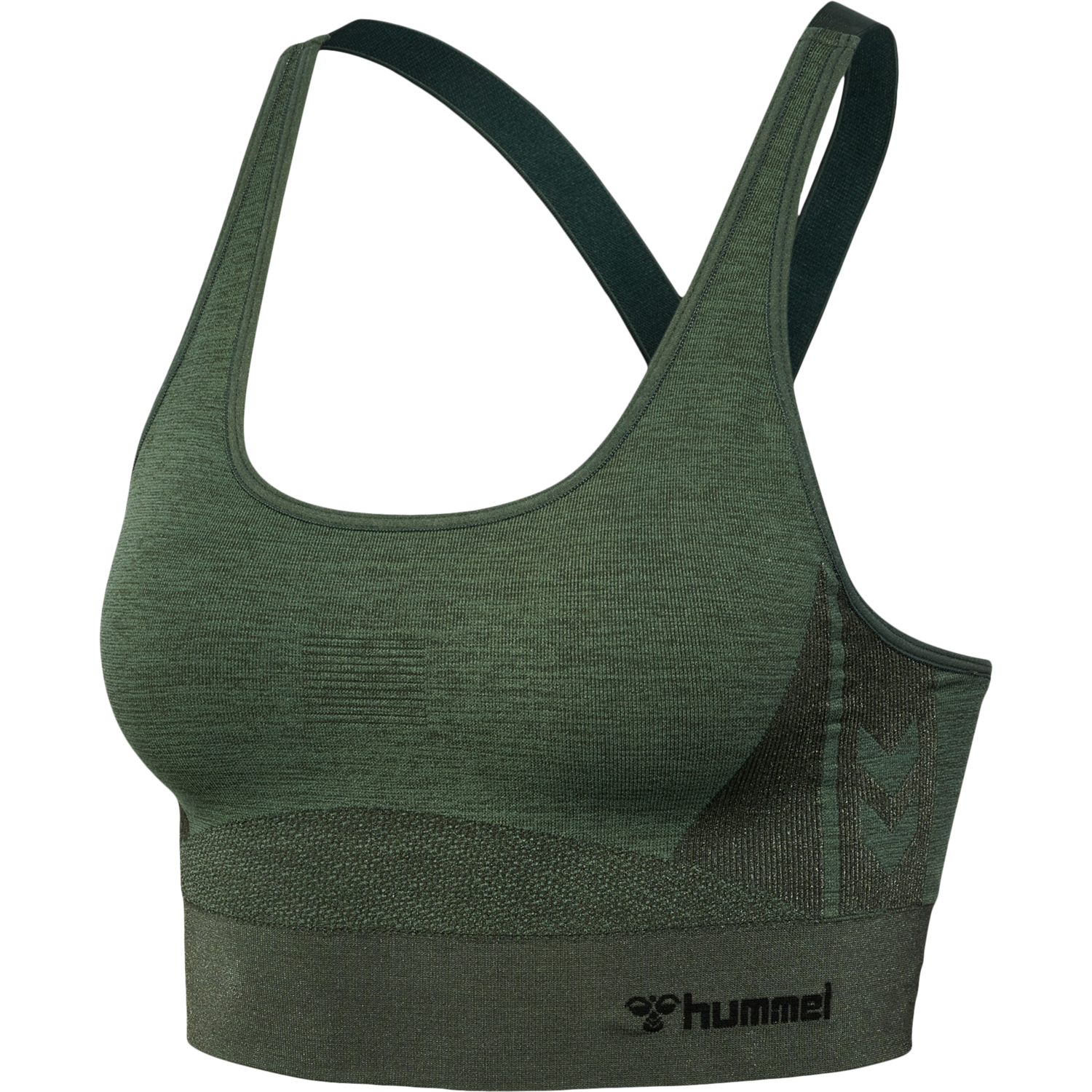hmlCLEA SEAMLESS  SPORTS TOP, CLIMBING IVY/BEETLE MELANGE, packshot
