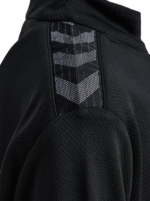 hmlAUTHENTIC HALF ZIP SWEAT KIDS, BLACK, packshot