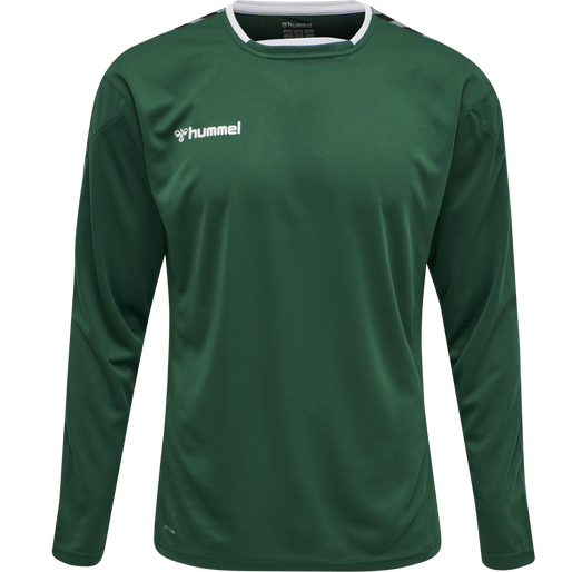 hmlAUTHENTIC POLY JERSEY L/S, EVERGREEN, packshot