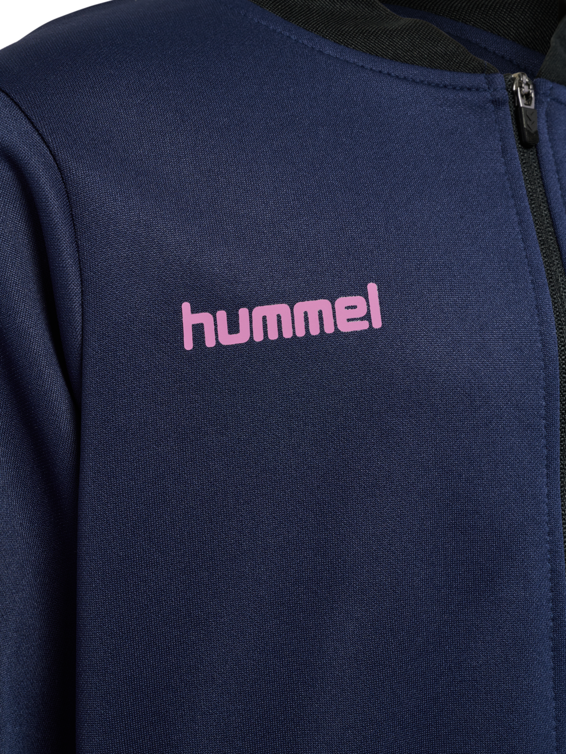 hmlBLAZE CLUB 26 ZIP JACKET KIDS, MARINE/PINK, packshot