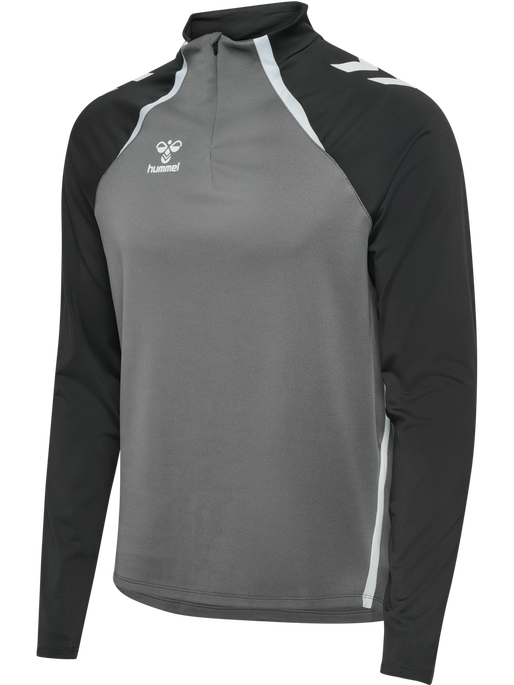 hmlLEAD 2.0 HALF ZIP, STEEL GRAY/ASPHALT, packshot