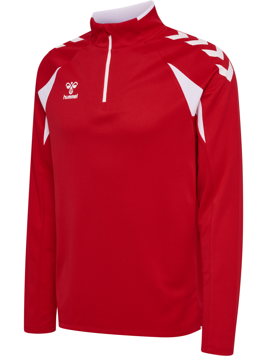 hmlCORE 2.0 HALF ZIP, TRUE RED/WHITE, packshot