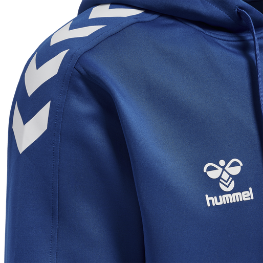 hmlCORE XK POLY ZIP HOOD SWEAT, TRUE BLUE, packshot