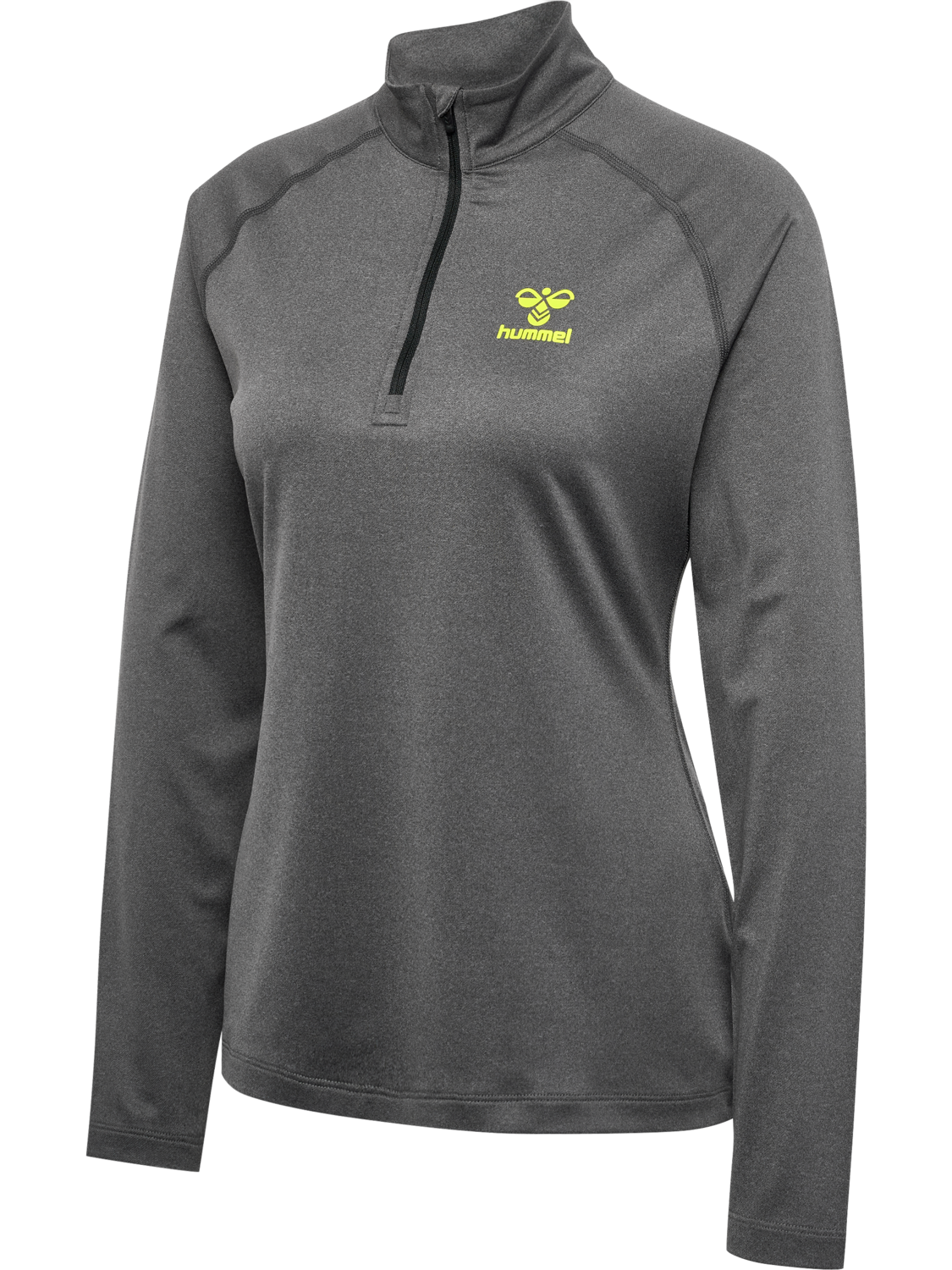 hmlSPRINT HALF ZIP WOMAN, FORGED IRON MELANGE, packshot