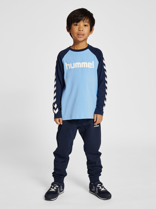 BOYS T-SHIRT L/S DUSK BLUE | hummel.dk