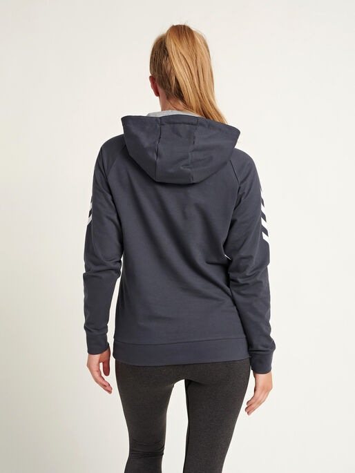 HUMMEL GO COTTON HOODIE WOMAN, INDIA INK, model
