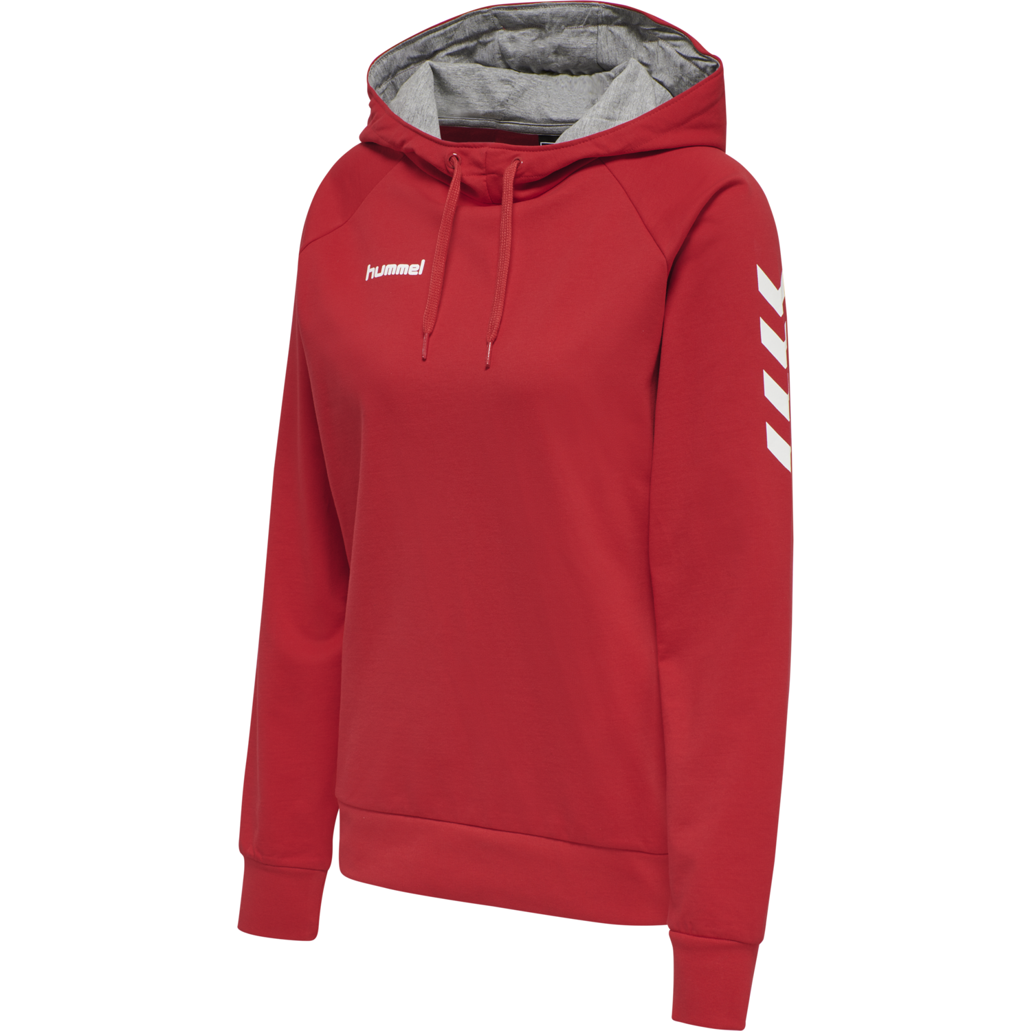 HUMMEL GO COTTON HOODIE WOMAN, TRUE RED, packshot