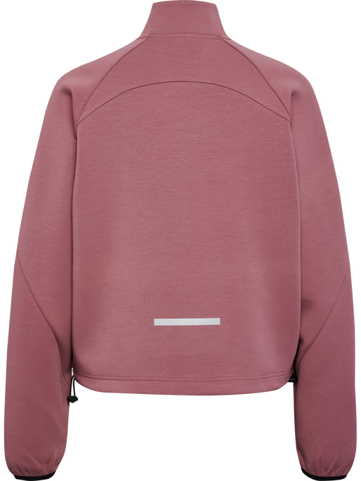hmlTECH FLEECE WOMEN BOXY HALF ZIP, WISTFUL MAUVE, packshot