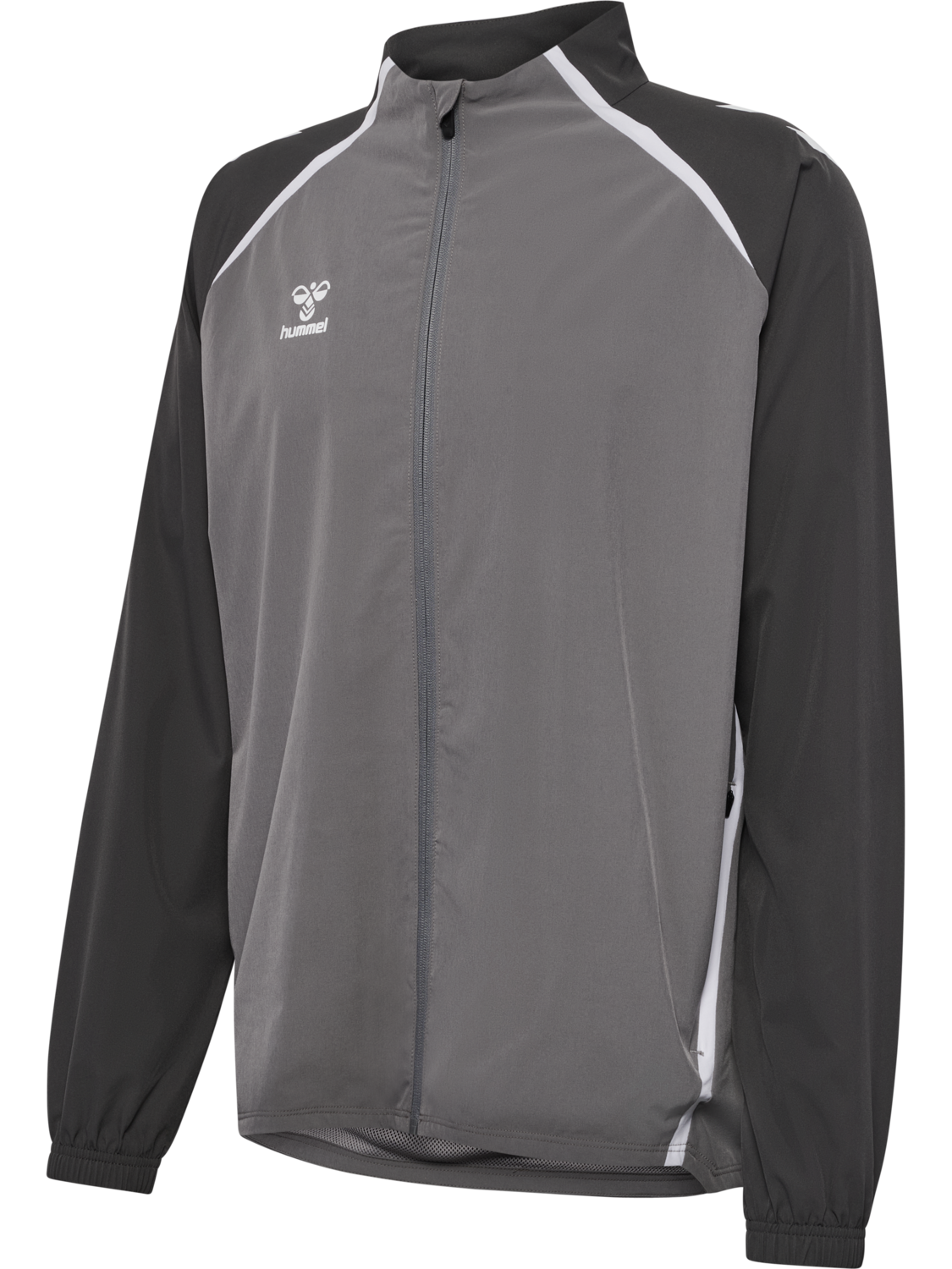 hmlLEAD 2.0 WOVEN JACKET, STEEL GRAY/ASPHALT, packshot