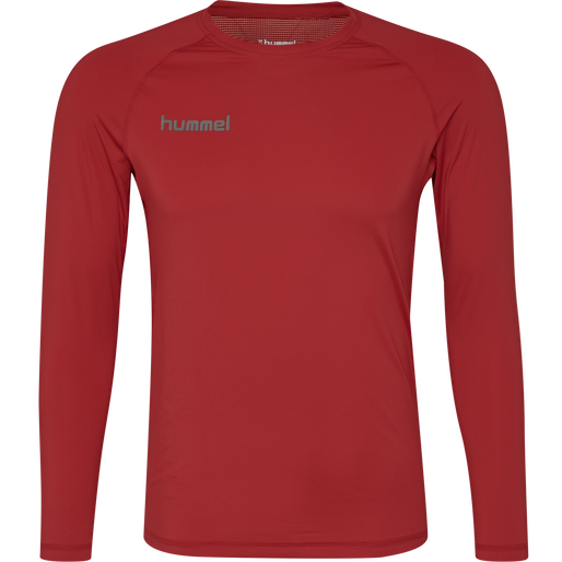 HML FIRST PERFORMANCE KIDS JERS L/S, TRUE RED, packshot