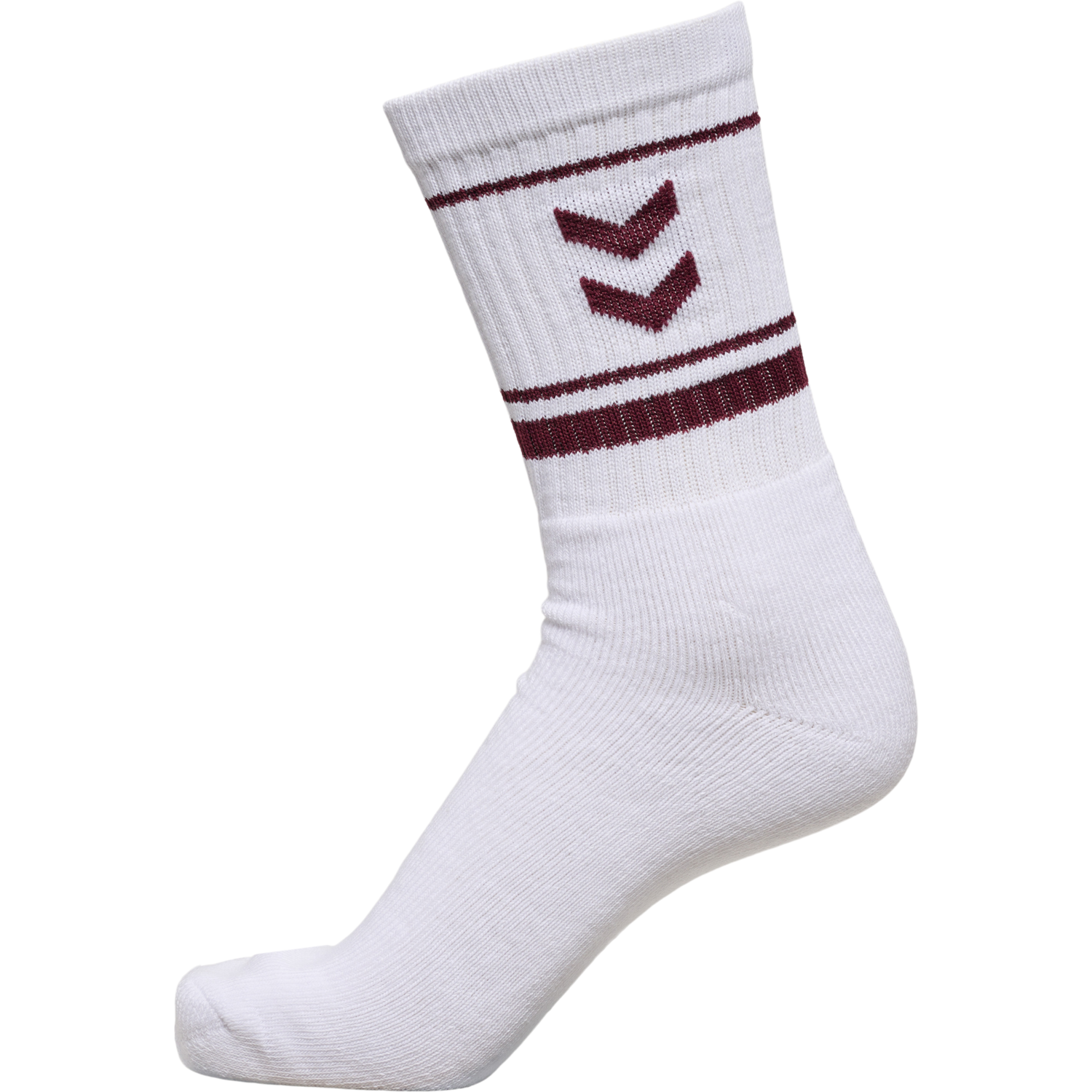 hmlSTRIPE CREW 3-PACK SOCKS, BURGUNDY, packshot