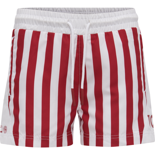 DBU FAN 2020 SWIM SHORTS KIDS, TANGO RED, packshot