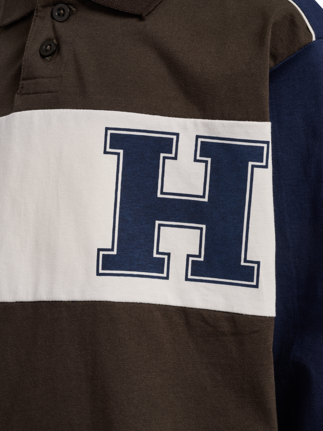 hmlROBIN JERSEY POLO L/S, TURKISH COFFEE, packshot
