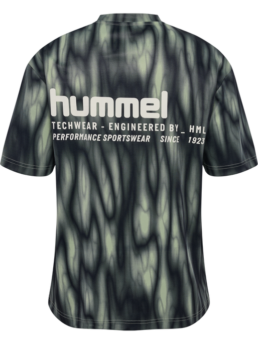 hmlHIIT AOP LOOSE T-SHIRT S/S, SEAGRASS hmlHIIT AOP LOOSE T-SHIRT S/S, SEAGRASS, packshot