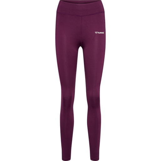 hmlMT CHIPO MID WAIST TIGHTS, GRAPE WINE, packshot