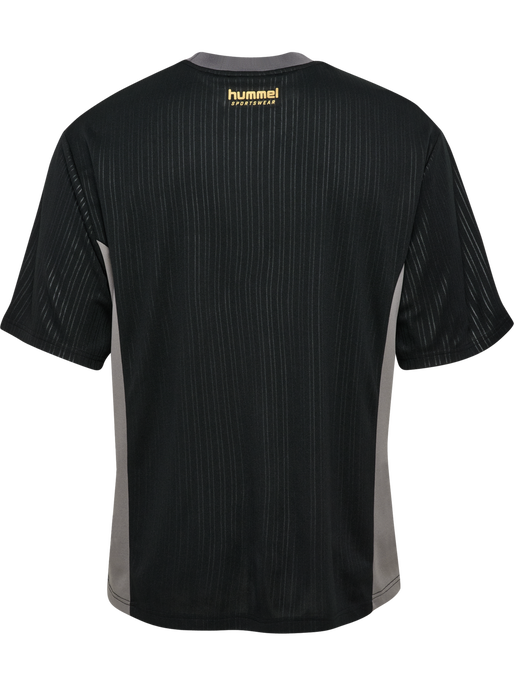 hmlLOOSE FB JERSEY S/S TOPSCORER, BLACK, packshot