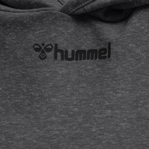 hmlZANDRA HOODIE, BLACK MELANGE, packshot