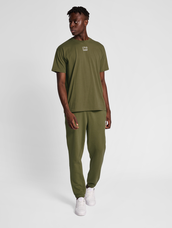 hmlLP10 BOXY T-SHIRT, IVY GREEN, model