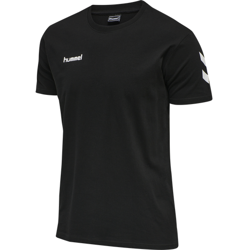 HUMMEL GO COTTON T-SHIRT S/S, BLACK, packshot