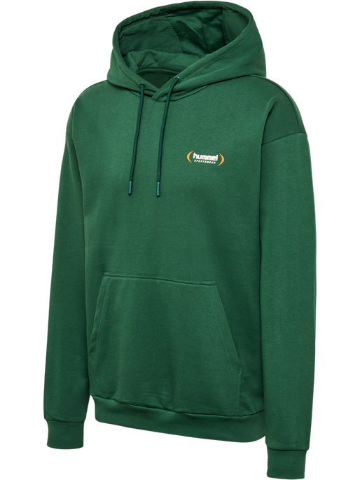 hmlFELIX LOOSE HOODIE, DARK GREEN, packshot