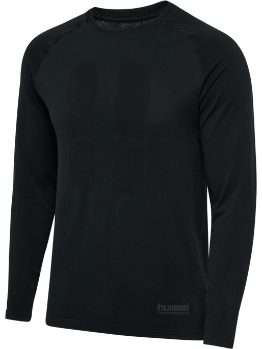 hmlHIIT SEAMLESS T-SHIRT L/S, BLACK hmlHIIT SEAMLESS T-SHIRT L/S, BLACK, packshot
