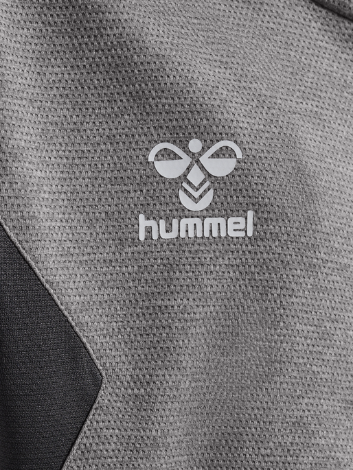 hmlAUTHENTIC PL ZIP HOODIE KIDS, GREY MELANGE, packshot