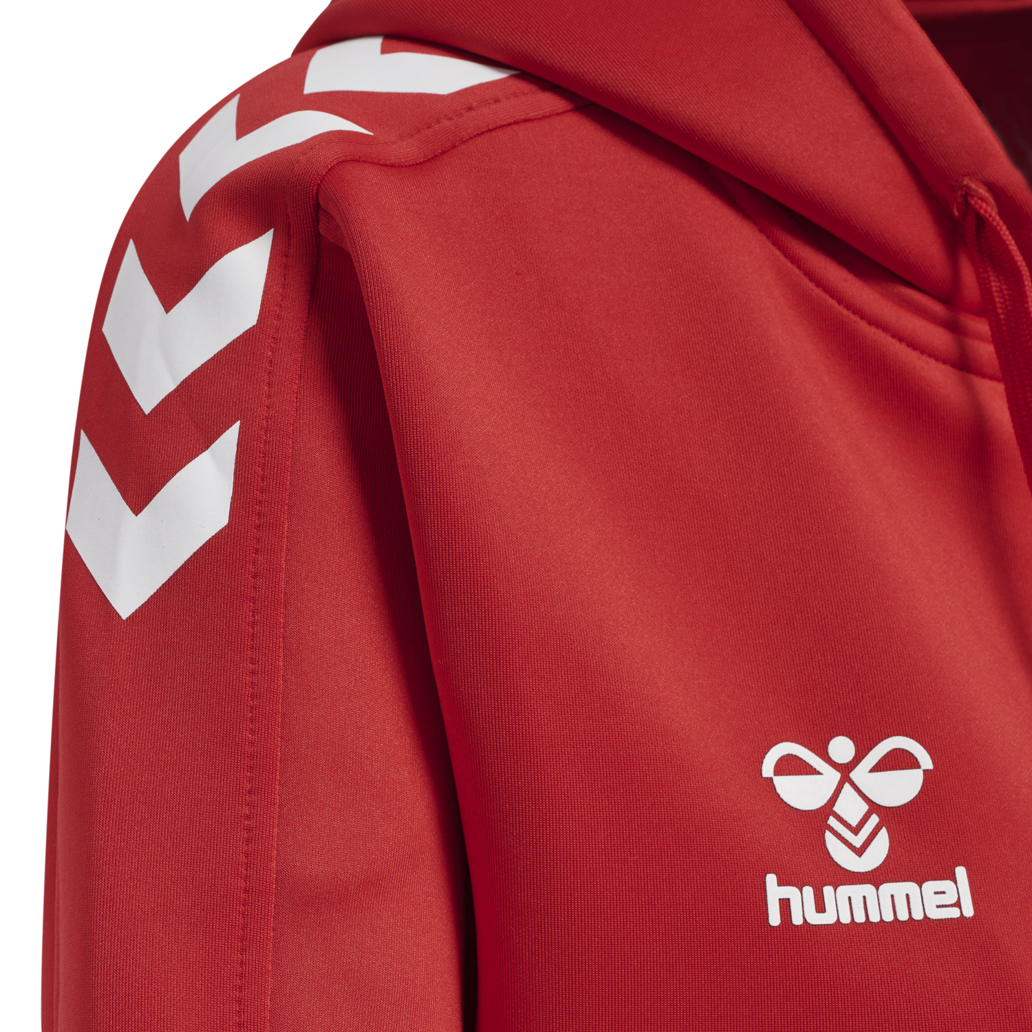 hmlCORE XK POLY ZIP HOOD SWEAT WOMA, TRUE RED, packshot