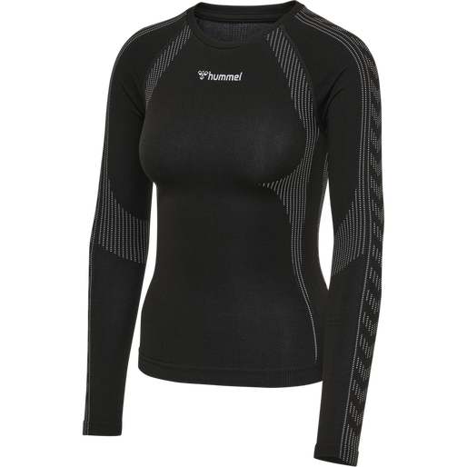 hmlMT SHAPING SEAMLESS T-SHIRT L/S, BLACK hmlMT SHAPING SEAMLESS T-SHIRT L/S, BLACK, packshot