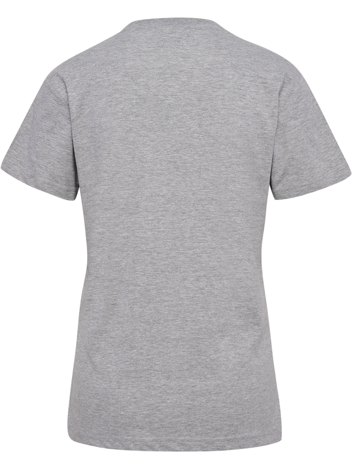 hmlELEMENTAL LOGO COTTON TEE WOMAN, GREY MELANGE, packshot