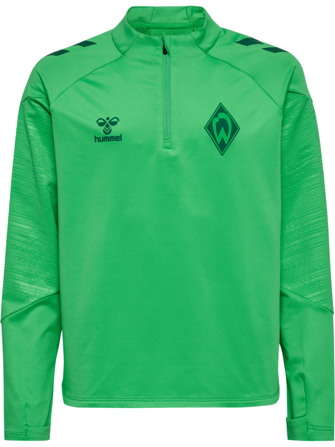 WER 26/27 TR PRO HALF ZIP KIDS, ISLAND GREEN WO SPONSOR, packshot