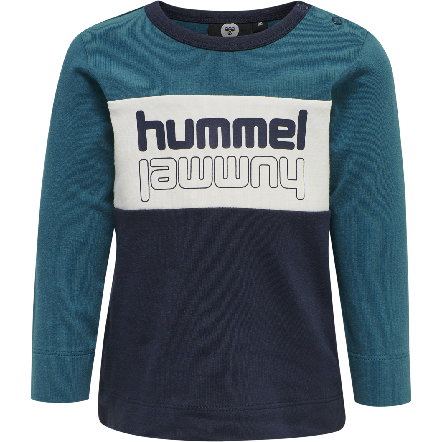 hmlBOLT T-SHIRT L/S, BLUE CORAL, packshot