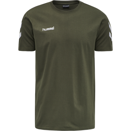 HUMMEL GO COTTON T-SHIRT S/S, GRAPE LEAF, packshot