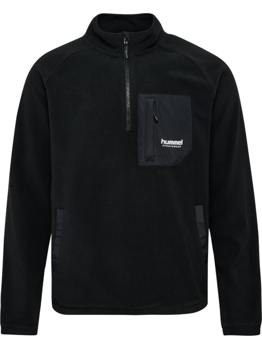 hmlFLEECE HALFZIP SW, BLACK hmlFLEECE HALFZIP SW, BLACK, packshot