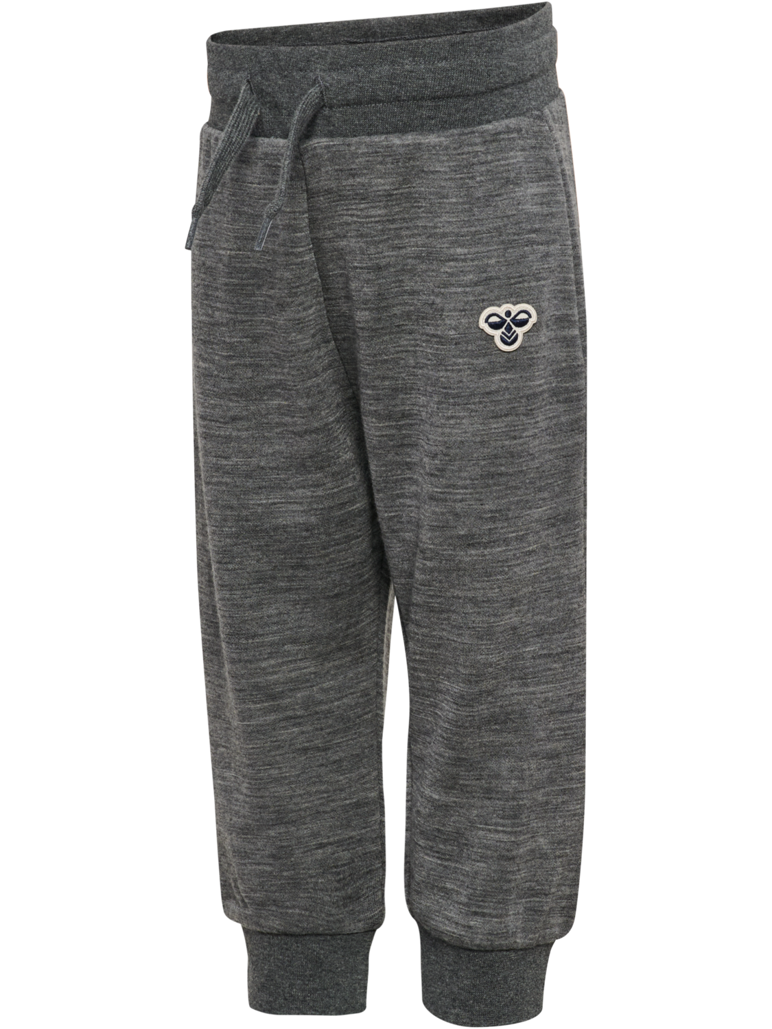 hmlMINI WOOL PANTS BEE, DARK GREY MELANGE, packshot