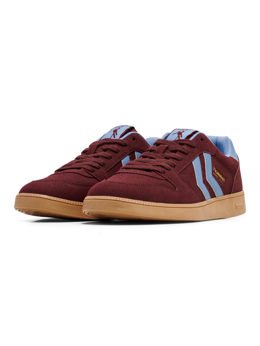 HANDBALL PERFEKT SYNTH. SUEDE, WINDSOR WINE/FADED DENIM, packshot