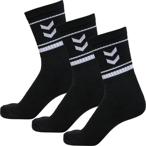 hmlSTRIPE CREW 3-PACK SOCKS, BLACK hmlSTRIPE CREW 3-PACK SOCKS, BLACK, packshot