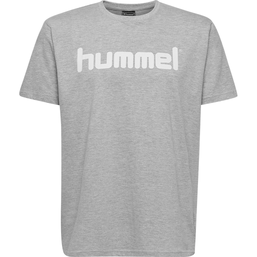 HUMMEL GO COTTON LOGO T-SHIRT S/S, GREY MELANGE, packshot