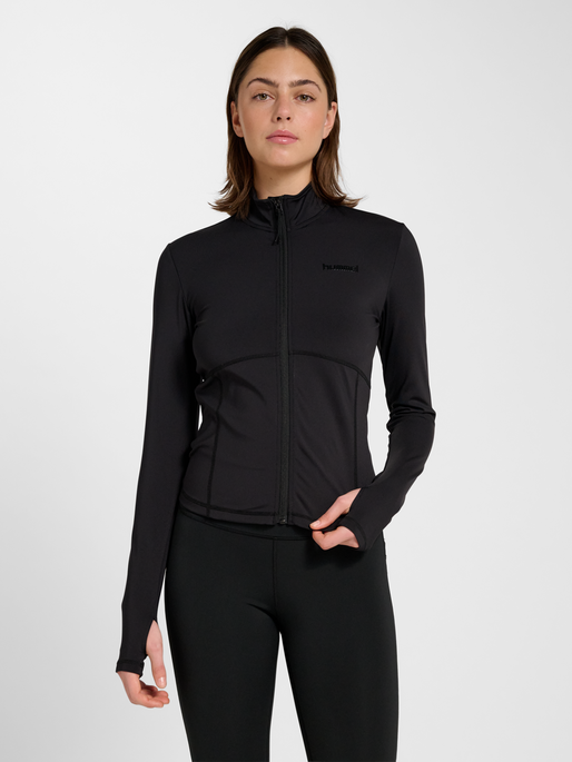 hmlPRIMA W ZIP BLOUSE, BLACK, model