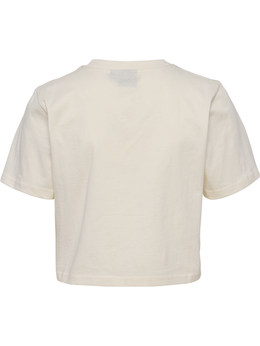 hmlLGC MALU CROPPED T-SHIRT, EGRET, packshot