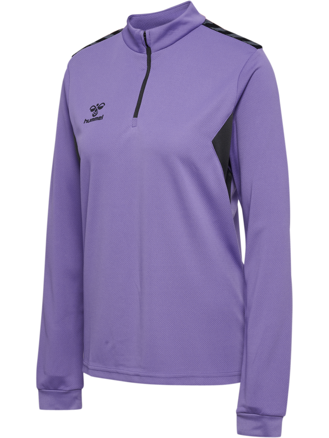 hmlAUTHENTIC HALF ZIP SWEAT WOMAN, DAHLIA PURPLE/ASPHALT, packshot