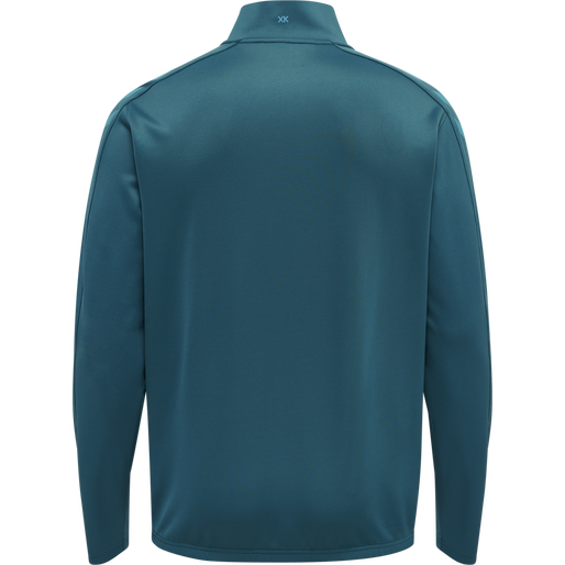 hmlCORE XK HALF ZIP POLY SWEAT, BLUE CORAL, packshot