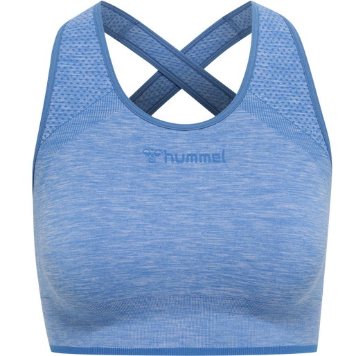 hmlMT UNA SEAMLESS SPORTS TOP, MARINA MELANGE, packshot