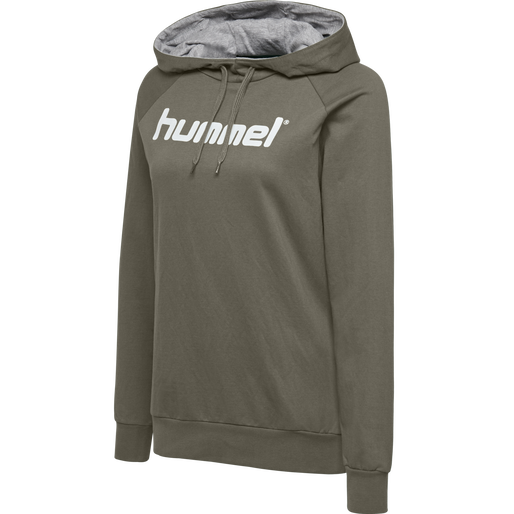 HMLGO COTTON LOGO HOODIE WOMAN, GRAPE LEAF, packshot