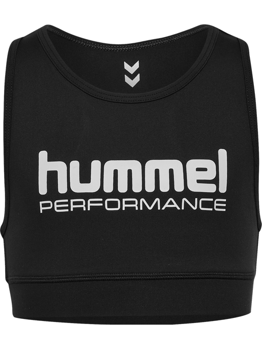 hmlJR PULSE SHORT TOP, BLACK hmlJR PULSE SHORT TOP, BLACK, packshot