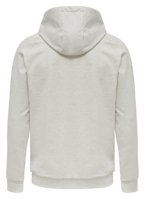 HMLGO COTTON ZIP HOODIE, EGRET MELANGE, packshot