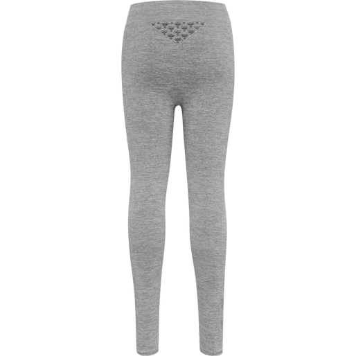 hmlCI JUNIOR SEAMLESS TIGHTS, GREY MELANGE, packshot