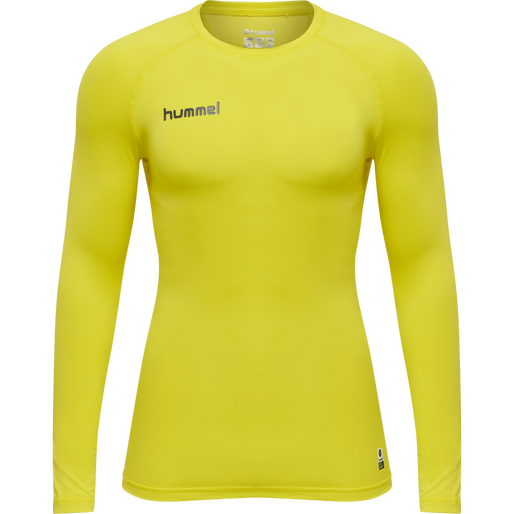HML FIRST PERFORMANCE JERSEY L/S, BLAZING YELLOW, packshot