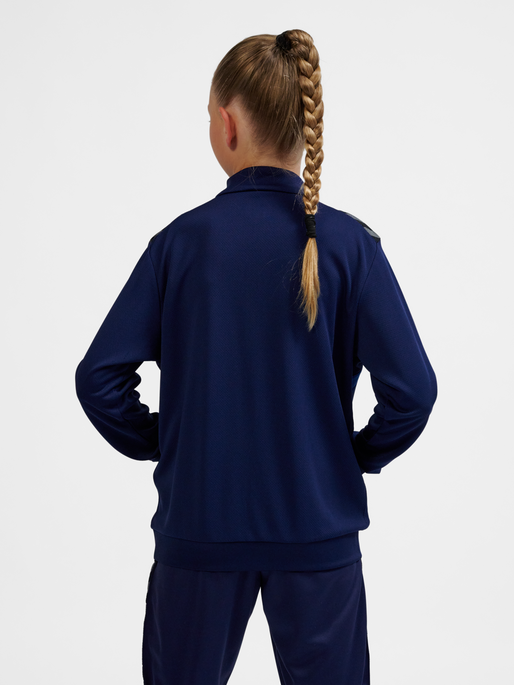 hmlAUTHENTIC PL ZIP JACKET KIDS, MARINE, model